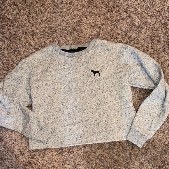 PINK Victoria's Secret Tops - Pink Victoria’s Secret crop sweatshirt